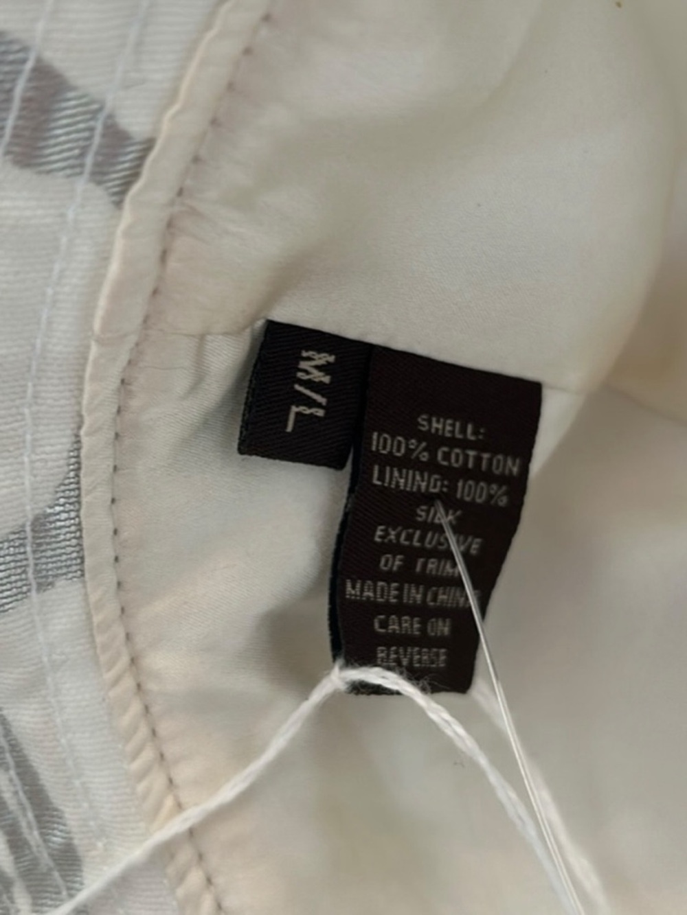 Coach Scribble Bucket Hat Silver White Metallic Logo Print Y2K Sun Hat Size M/L - Picture 7 of 8